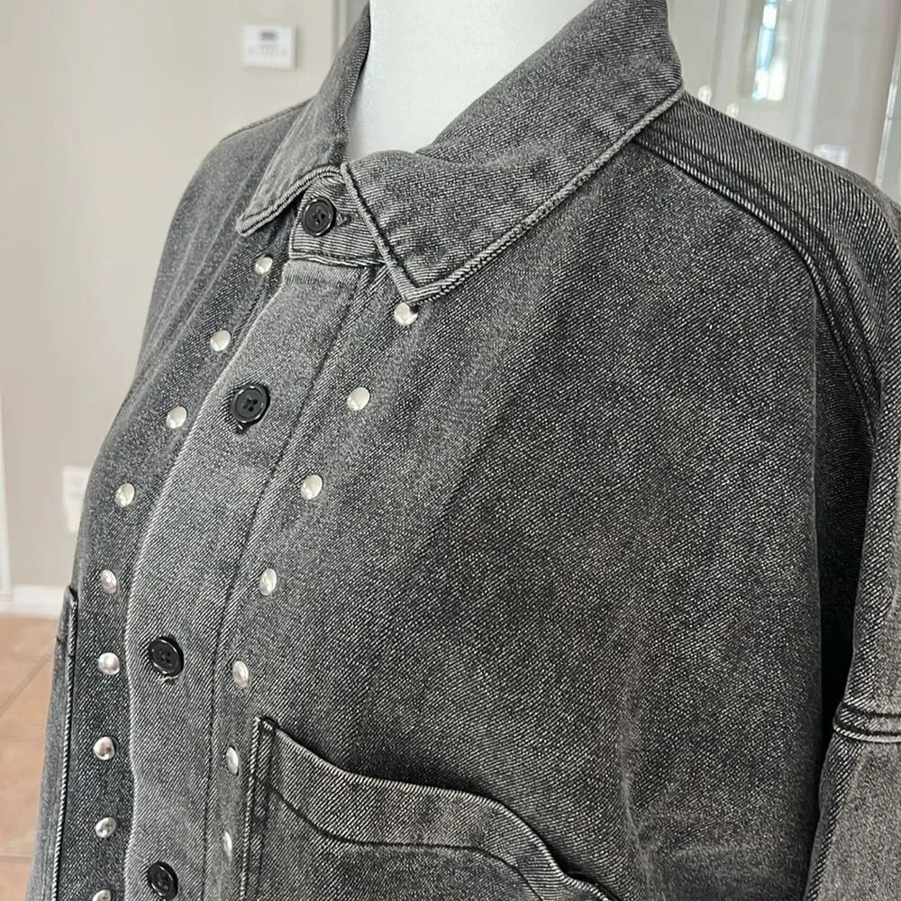Rebecca Minkoff Women’s Oversized Denim Jean Jacket - Picture 6 of 10